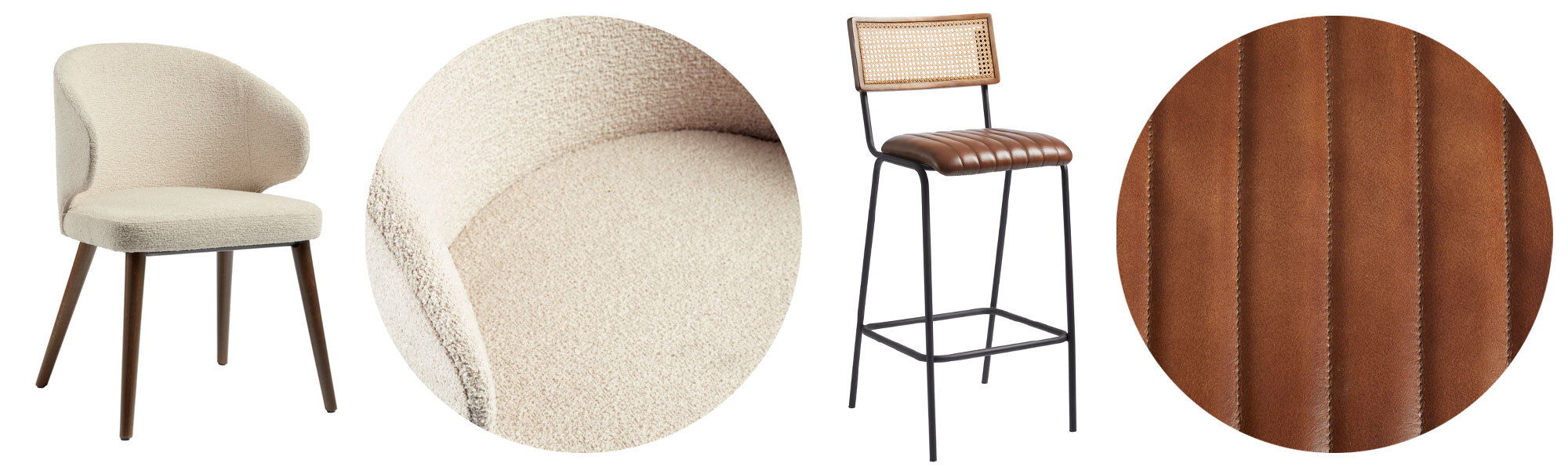 Leather & Boucle Commercial Furniture