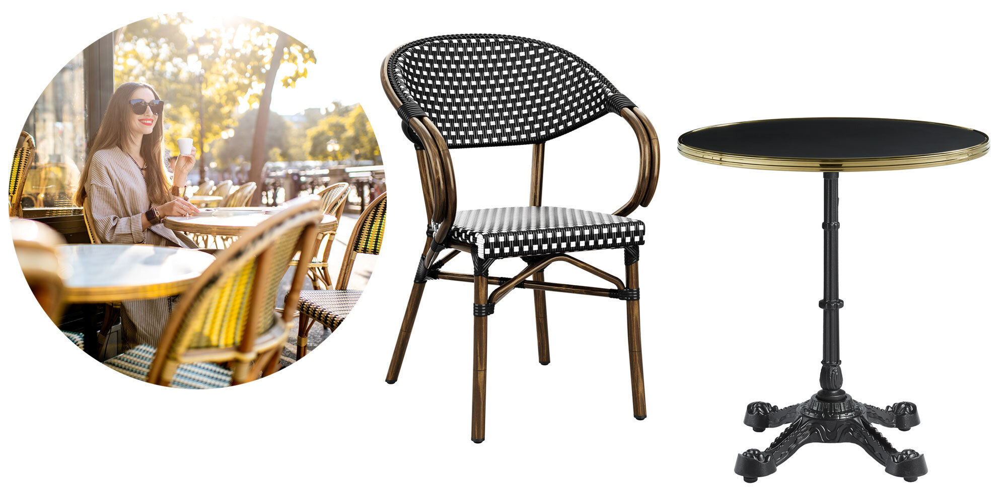 Futani Armchair and Parisian Dining table