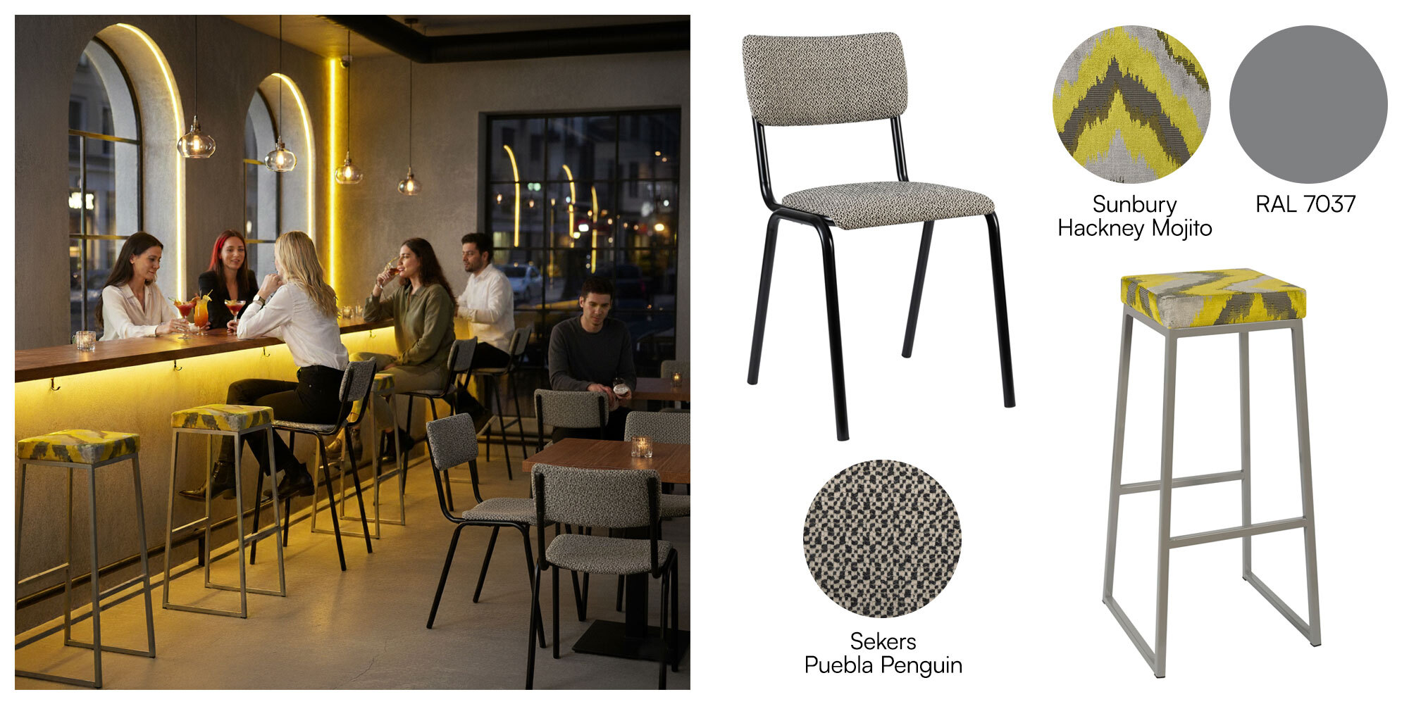 Custom Commercial Furniture - Cool Greys
