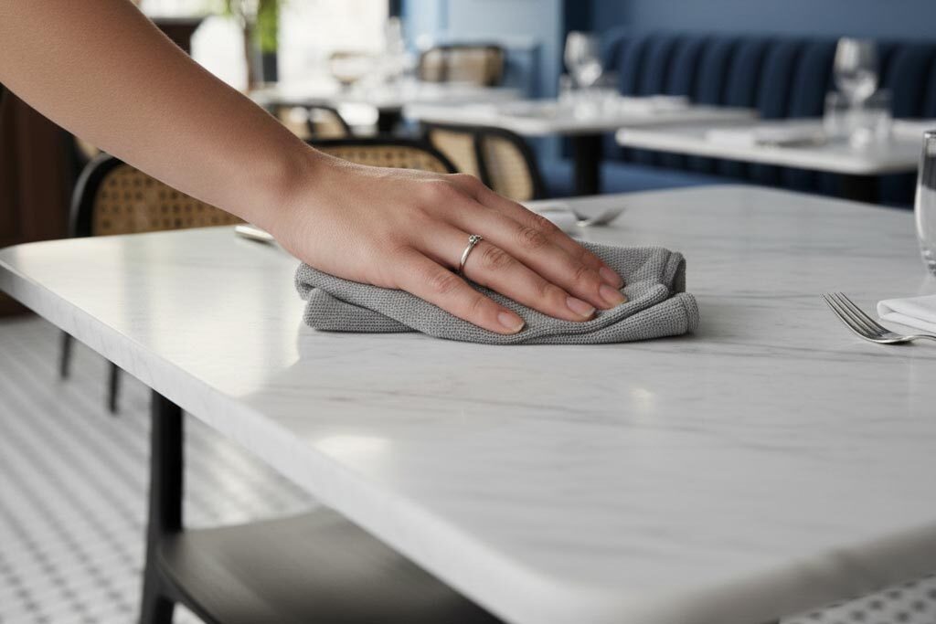 How to clean genuine marble table tops