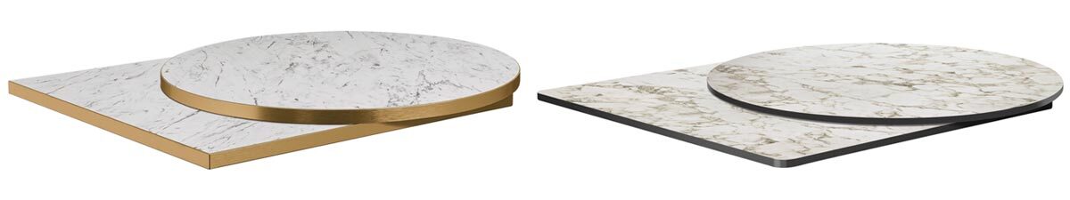 Commercial Marble Effect Table Tops
