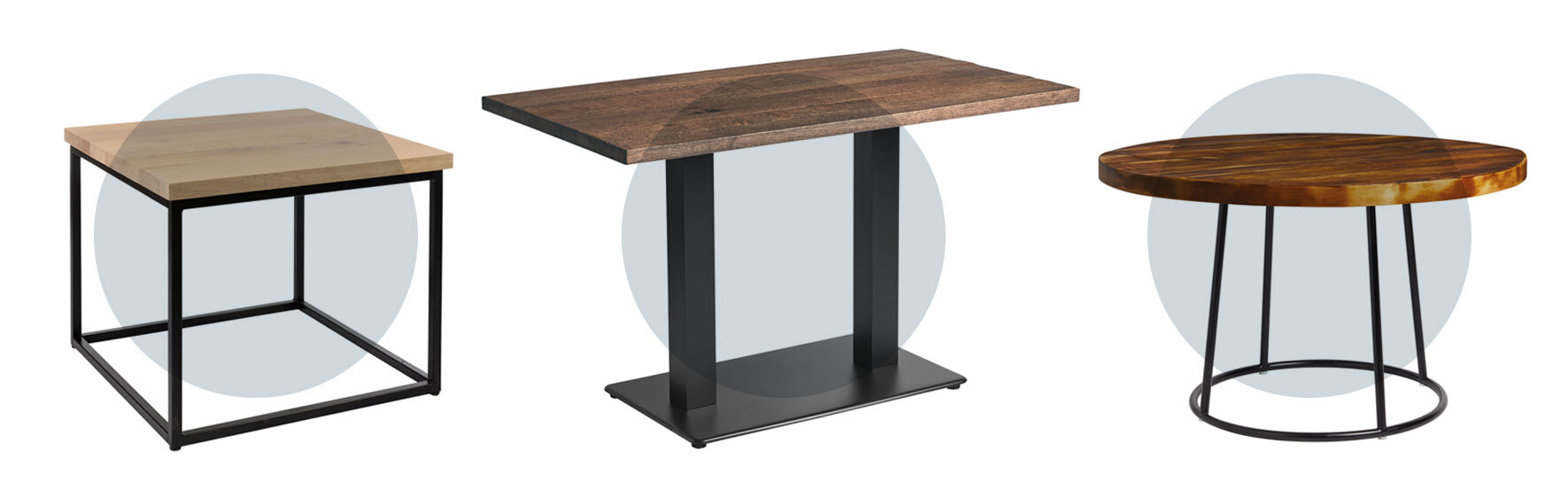 Solid Wood Top Complete Tables