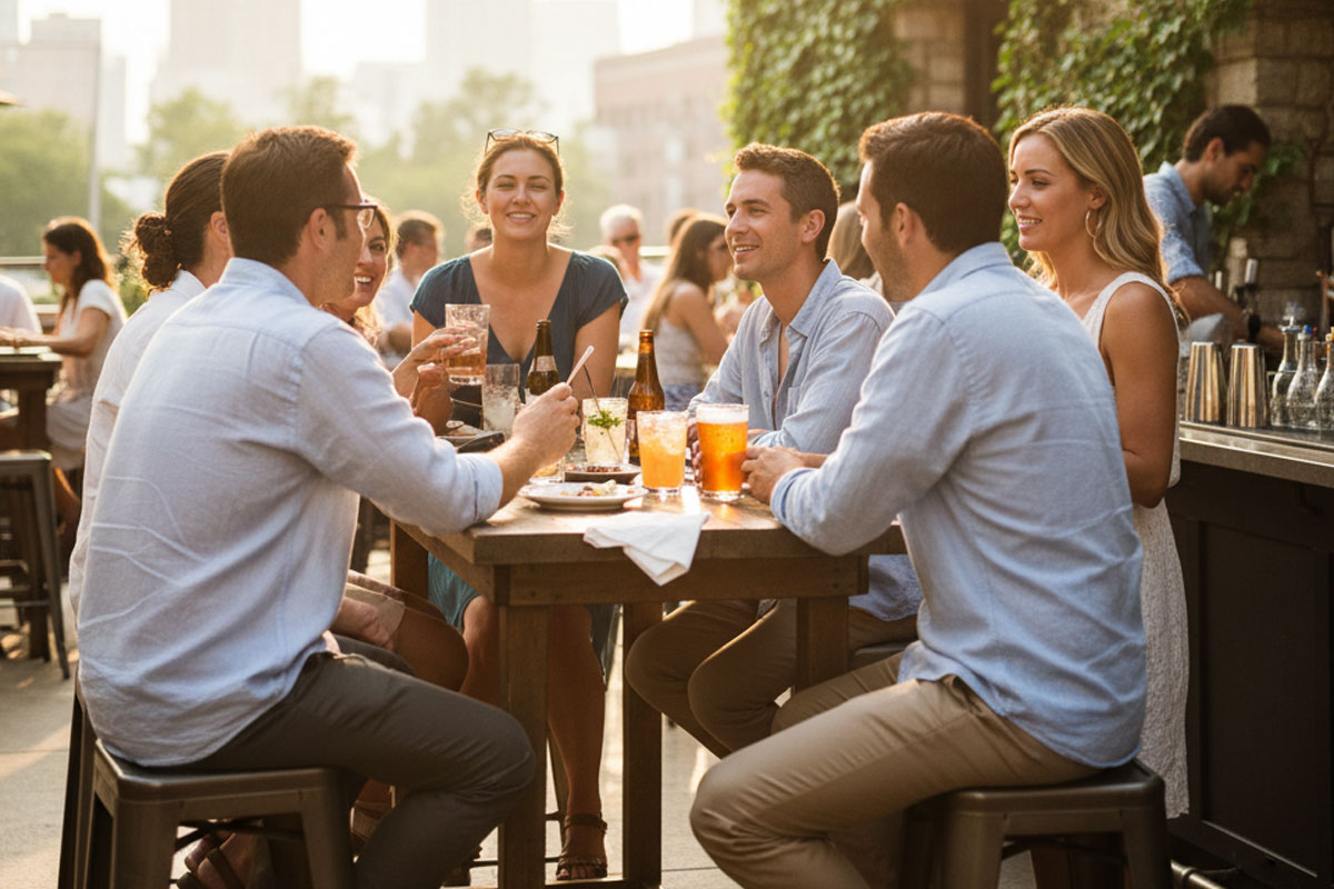 Friends enjoying the Summer Friends enjoying the Summer