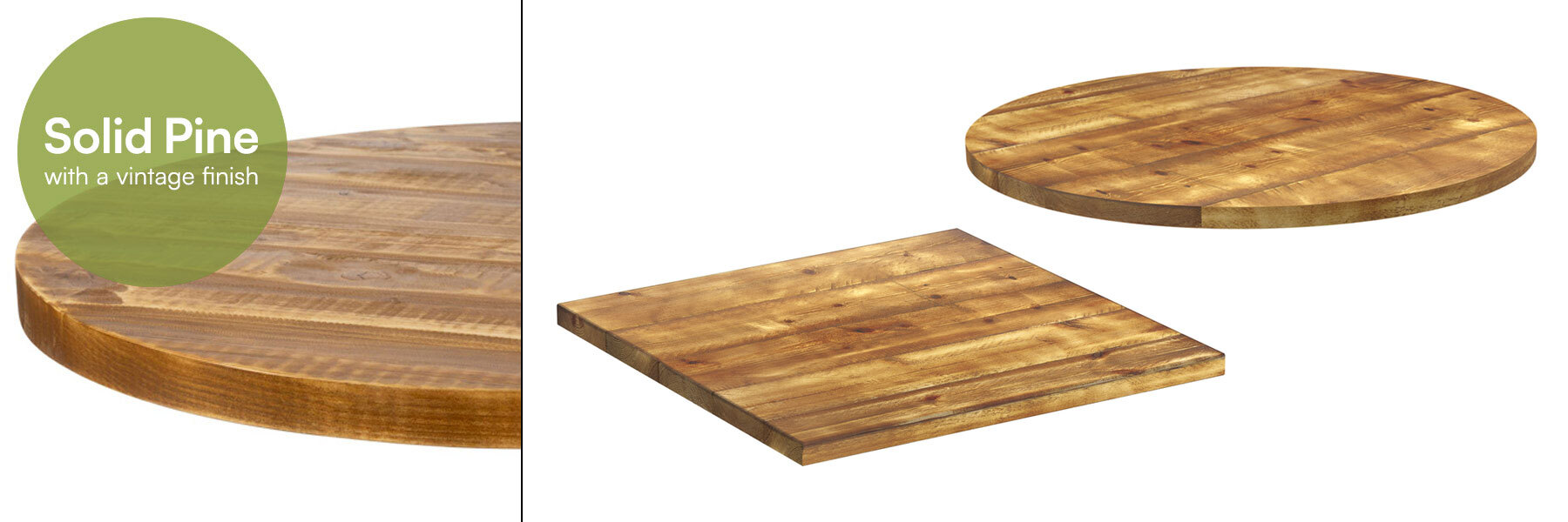 Vintage Solid Wood Table Tops