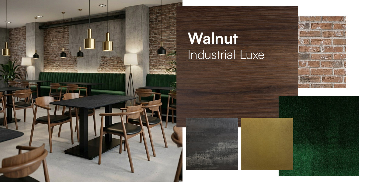 Walnut & Industrial Luxe Trend Walnut & Industrial Luxe Trend